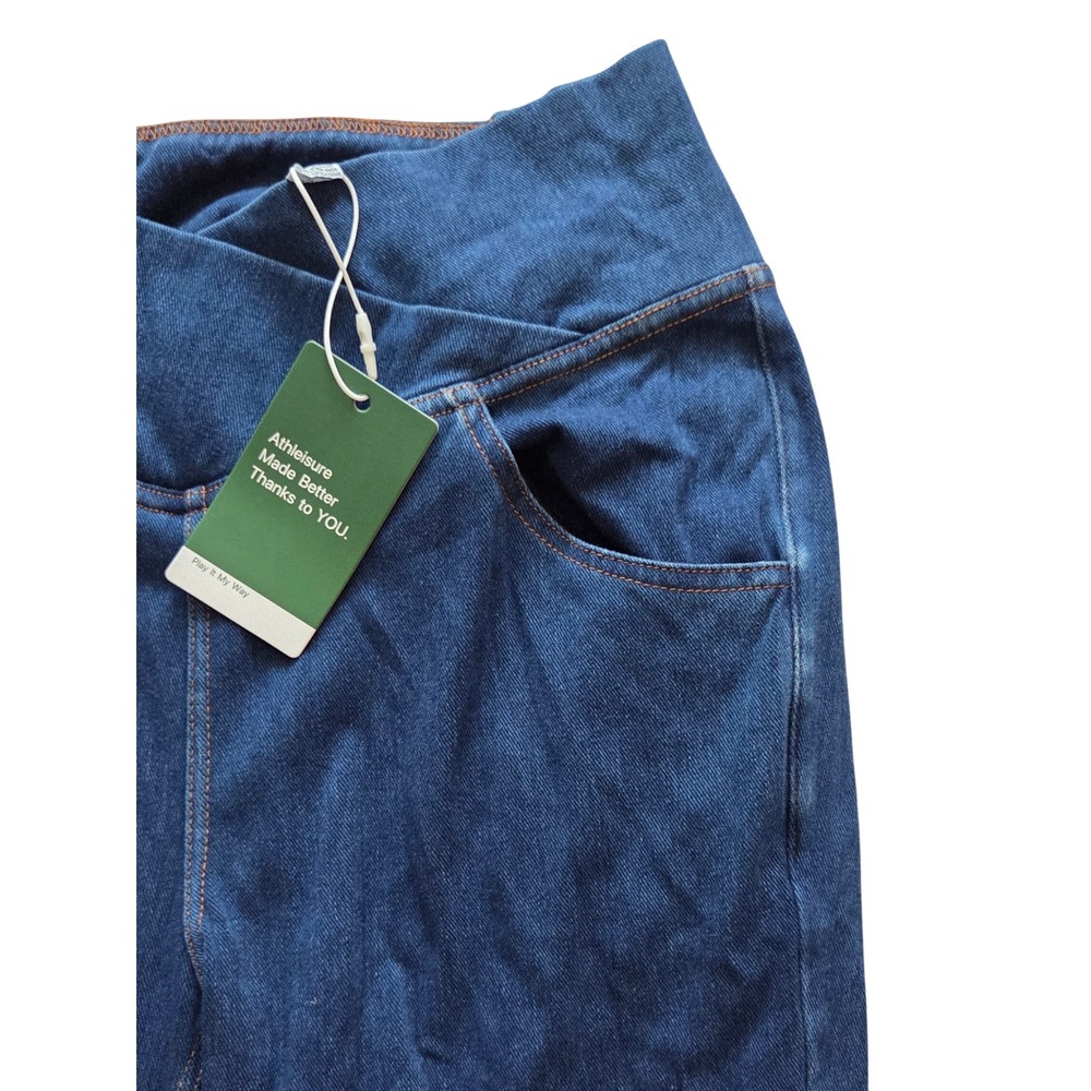 Halara Flex High Waisted Crossover Pocket Washed Casual Jeans Medium Regular